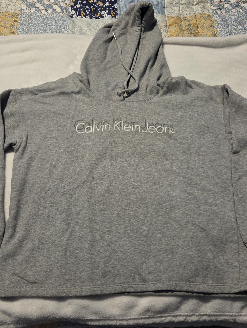Calvin Klein Women Gray Hooded Sweatshirt